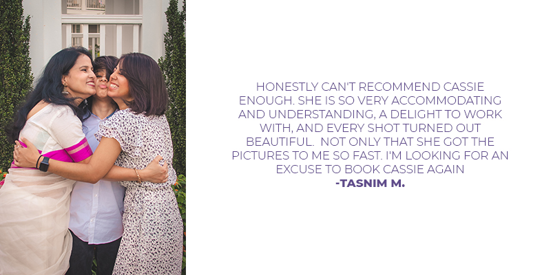Testimonial from Tasnim about Cassie Rae Design