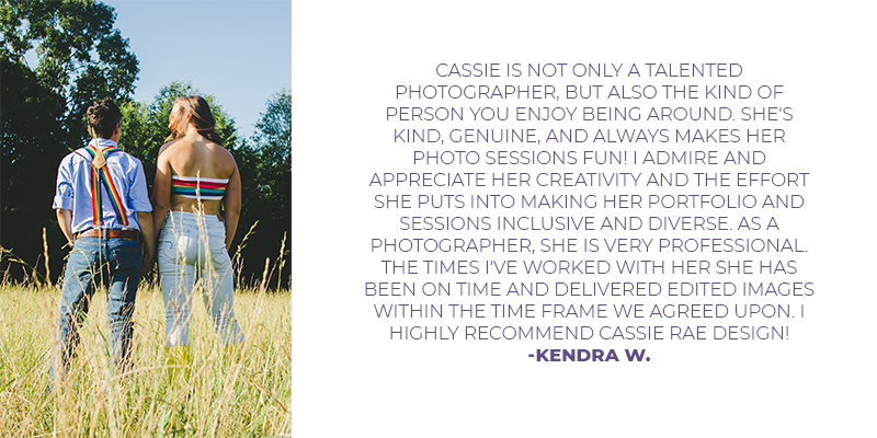 Testimonial from Kendra about Cassie Rae Design